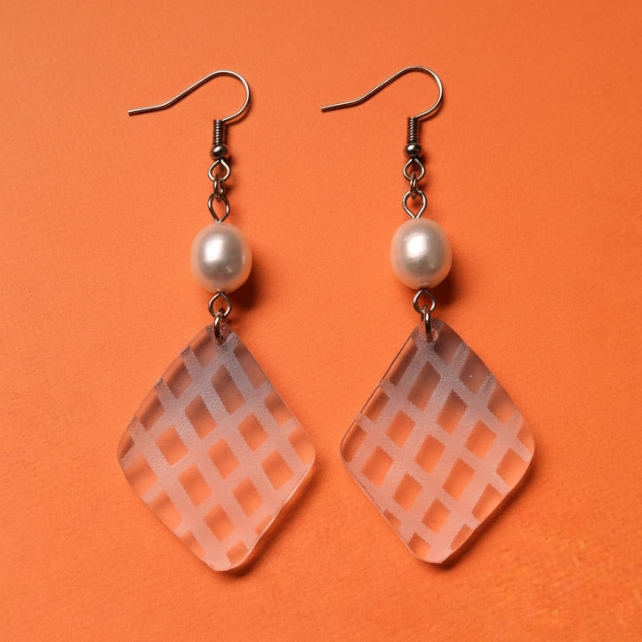 PEARL DROP EARRINGS - SMALL - SILVER